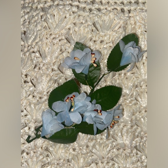 NWOT - Vintage Ivory White Macrame with Bamboo Handles - Picture 6 of 6